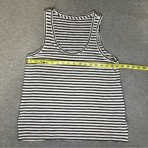 Madewell Black and White Striped Relaxed Tank Top
